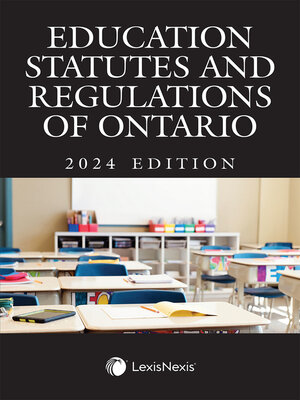 cover image of Education Statutes and Regulations of Ontario